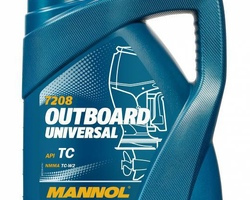 Масло 2*тактное (лодочное) Mannol OUTBOARD universal  4л мин. (для подвесных водных моторов, мотоцикл