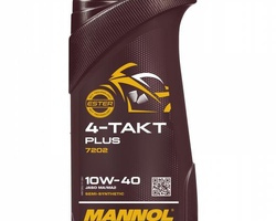 Масло 4*тактное Мото-4Т 10W40 MANNOL Plus 1л. п/с  SL (мототехника, снегоходы)