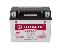 Аккумулятор  МОТО 12V  9Ah   TOTACHI 130*70*135 гелевый