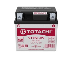 Аккумулятор  МОТО 12V  5Ah   TOTACHI 110*65*85 гелевый (клемма квадрат)