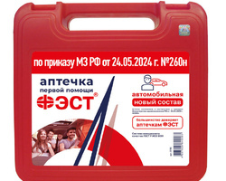 Аптечка медицинская н/о большая ФЭСТ арт.№3735 МЗ РФ от 24.05.24 (пластиковый футляр)