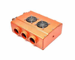 Отопитель САЛОНА печка дополнительная 12V 3+3 отверстия (корпус металл 2*стороняя) + регулятор